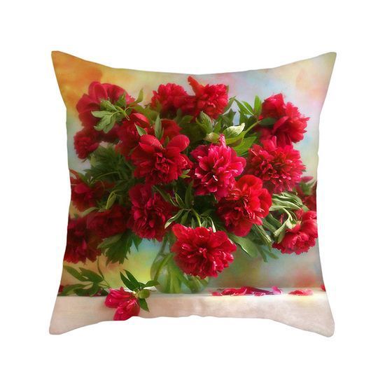 Colorful sunflower cushion cover