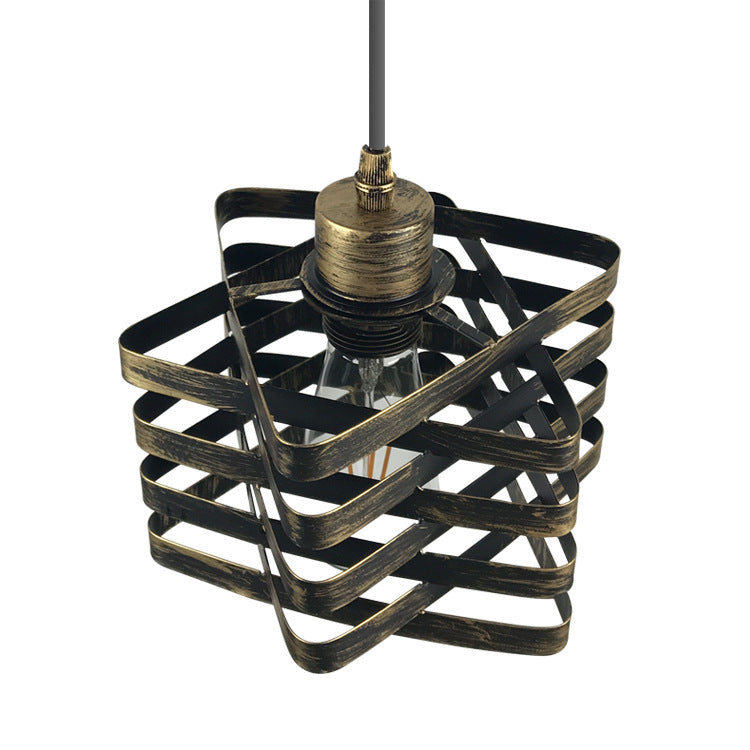 Wrought iron cage lampshade