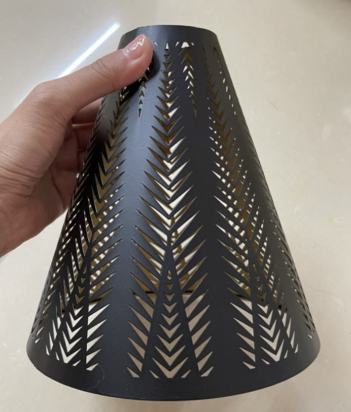 Iron Laser Engraving Square Round Lampshade Shell Accessories