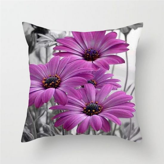 Colorful sunflower cushion cover