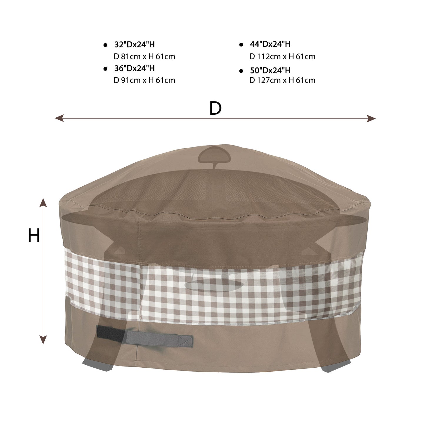 Outdoor Round Fire Pit Cover Brazier Cover