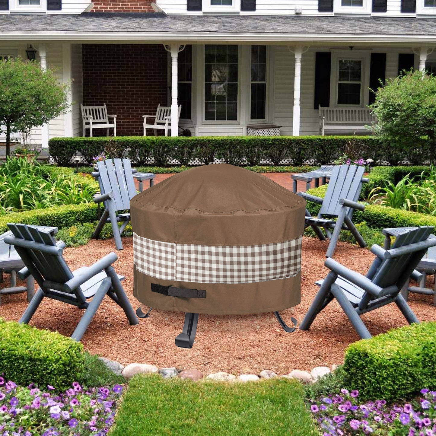 Outdoor Round Fire Pit Cover Brazier Cover