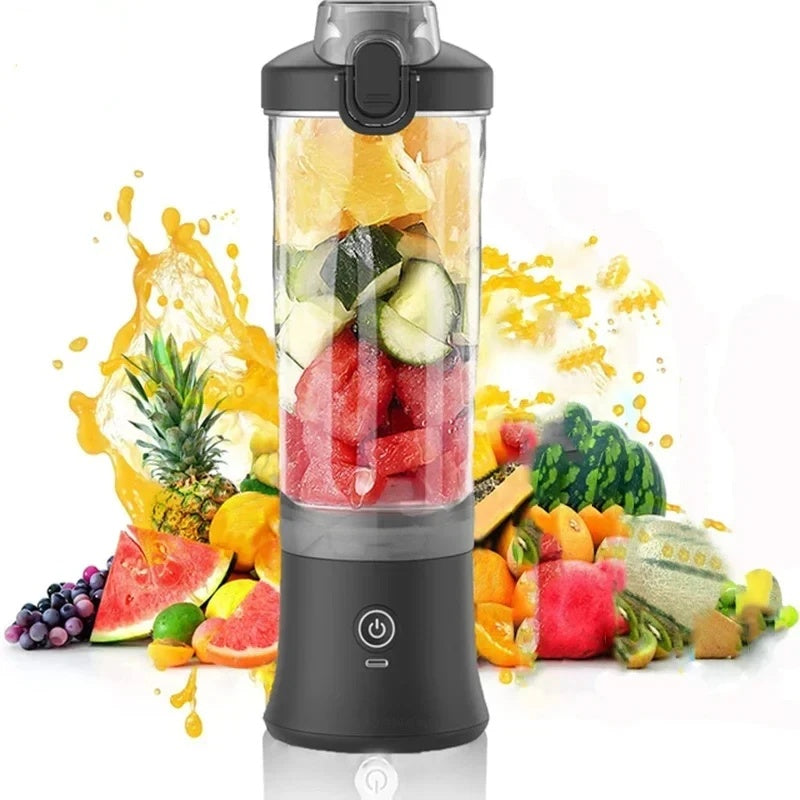 Portable Blender 600ML Electric Juicer Fruit Mixers 4000mAh USB Rechargeable Smoothie Mini Blender Personal Juicer Colorf