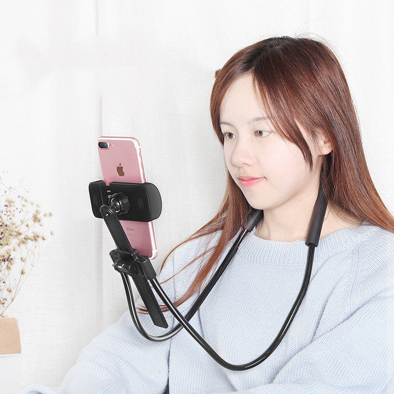 Lazy hanging neck phone holder