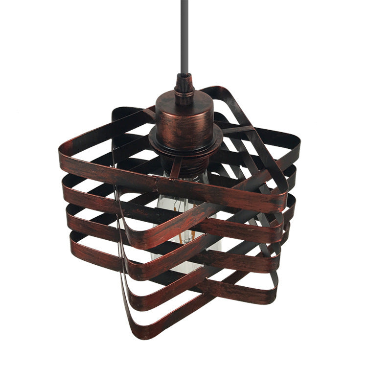 Wrought iron cage lampshade