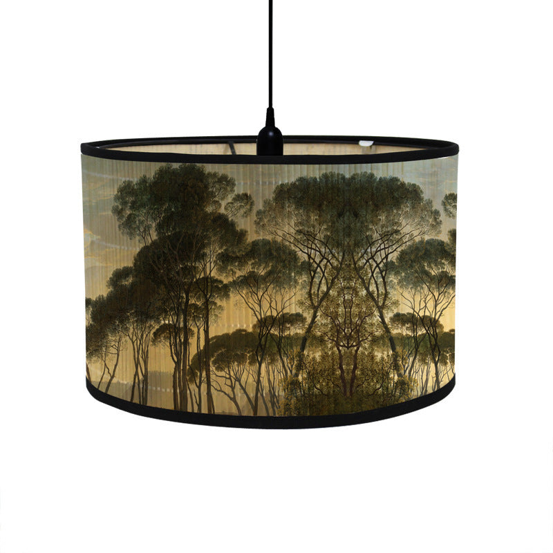 European-style Retro Lampshade Barrel-type