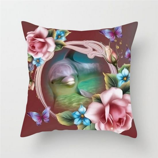 Colorful sunflower cushion cover