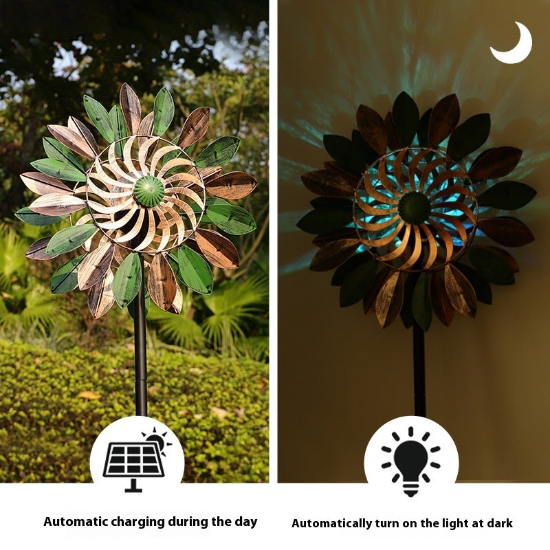 Outdoor Solar Light-emitting Windmill Garden Lawn Ornaments