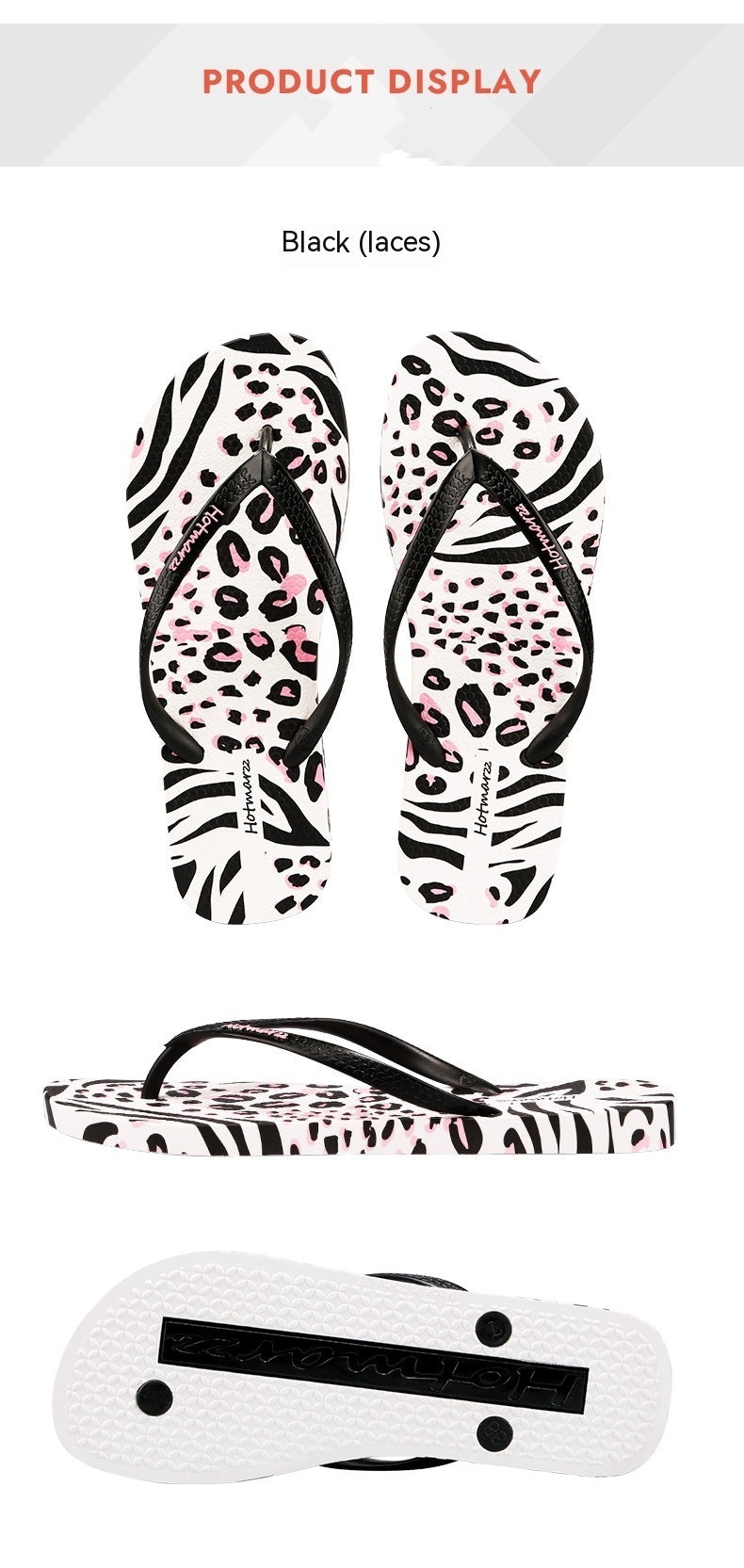 Women's Leopard Flip Flops Non-slip Slippers Summer Flip-flops Women