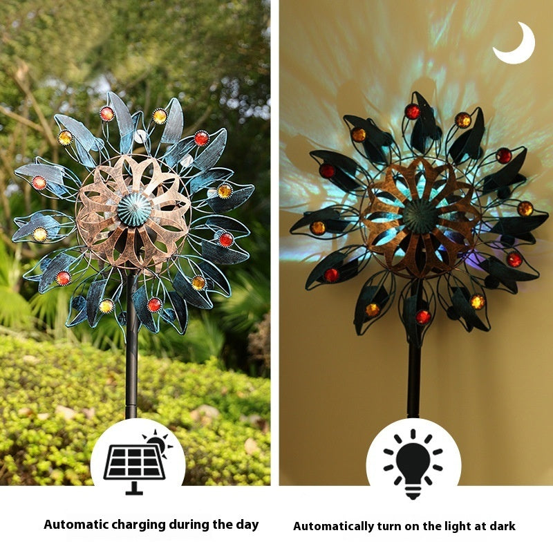 Outdoor Solar Light-emitting Windmill Garden Lawn Ornaments