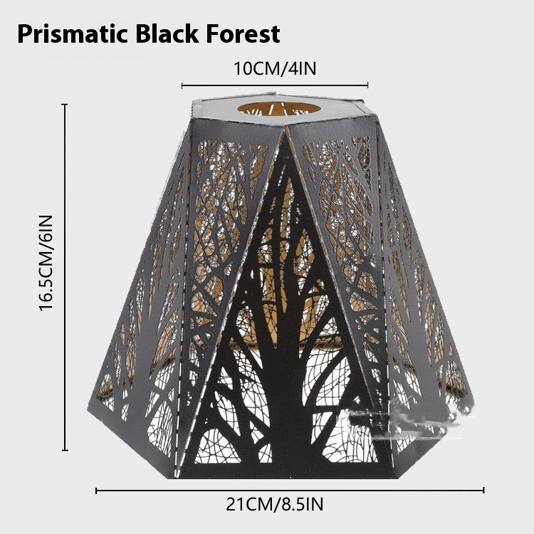 Outer Black Inner Gold-shaped Wrought Iron Lampshade