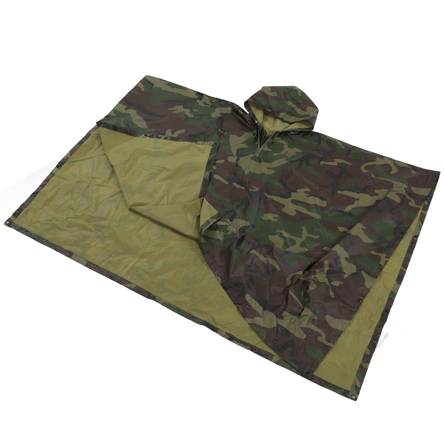 NEW Waterproof Army Hooded Ripstop Hunting Camping Hiking Military Rain Poncho