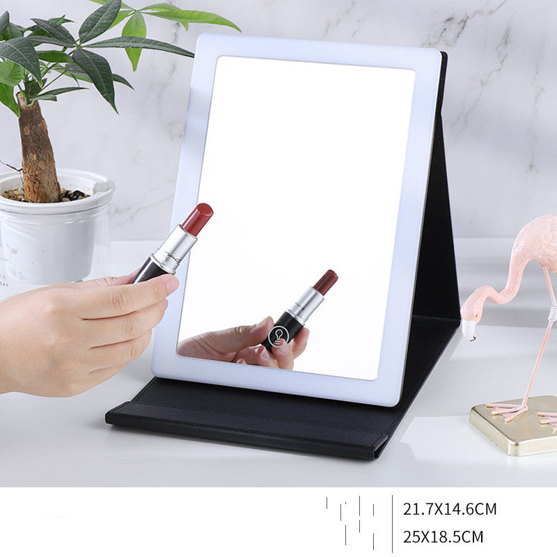 Portable Makeup Mirror Luminous Mirror Folding Led Desktop Mirror